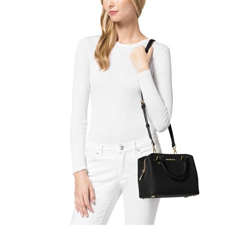 michael kors savannah small saffiano leather satchel|Michael Kors marilyn medium saffiano.